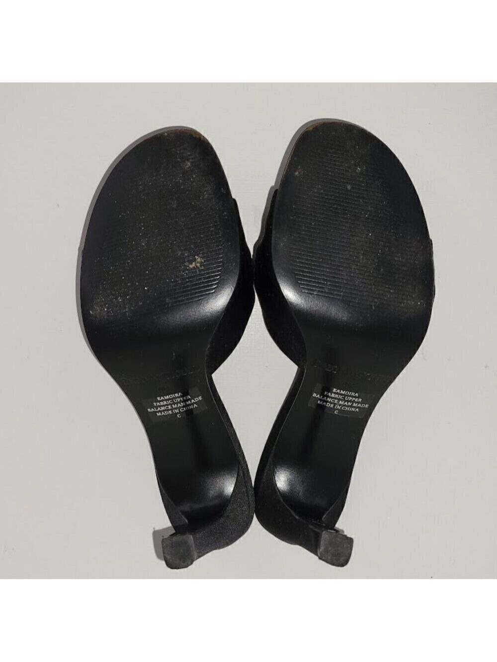 Enzo Angiolini Eamoria Black Fabric Heeled Slide w/Rhinestones Womens Shoes SZ 6 - Picture 9 of 10